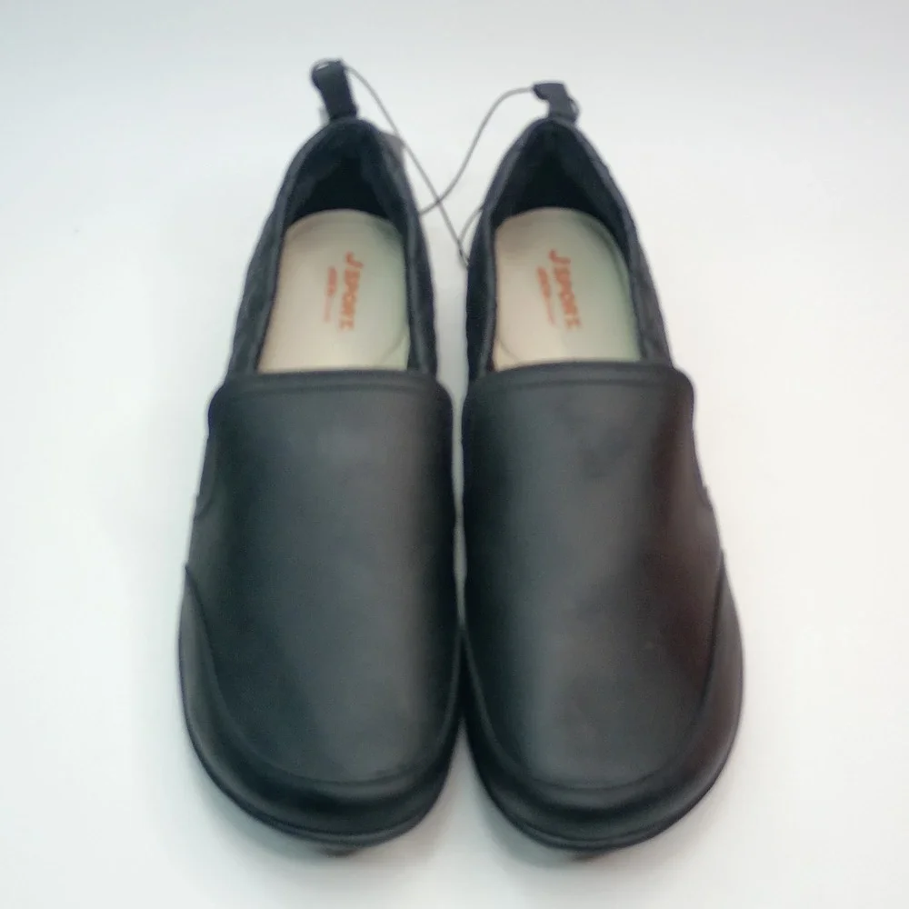 J Sport Lisa‎ Slip On Women Size 11 Black Quilted Memory Foam S5LSA01